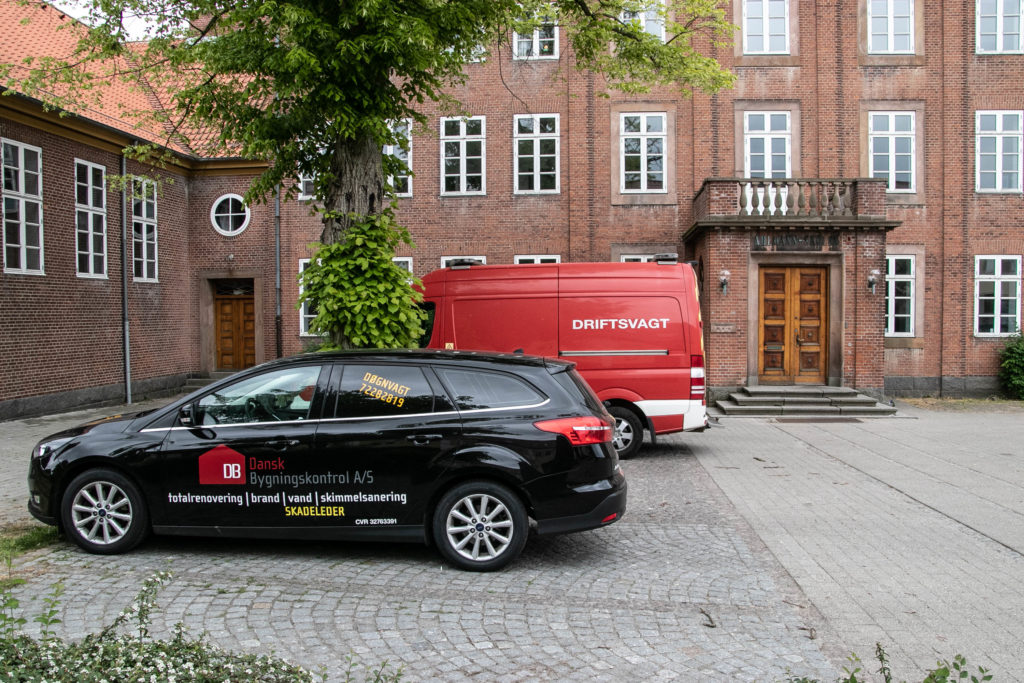 Ahlmann-Skolen efter branden © SønderborgNYT