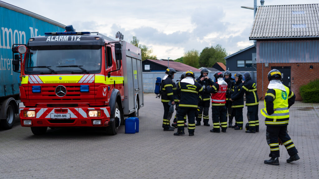 Brandøvelse. Foto: BACHs Foto