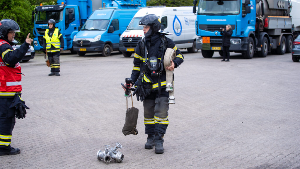 Brandøvelse. Foto: BACHs Foto
