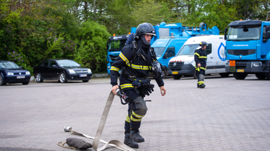 Brandøvelse. Foto: BACHs Foto