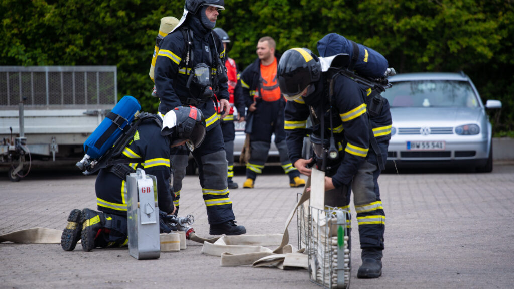 Brandøvelse. Foto: BACHs Foto