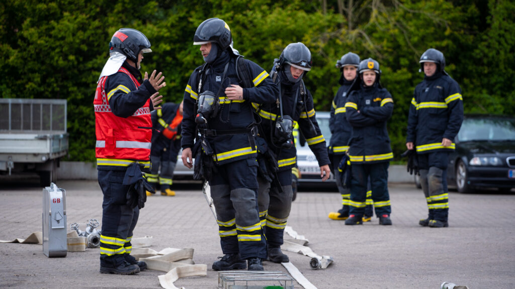 Brandøvelse. Foto: BACHs Foto