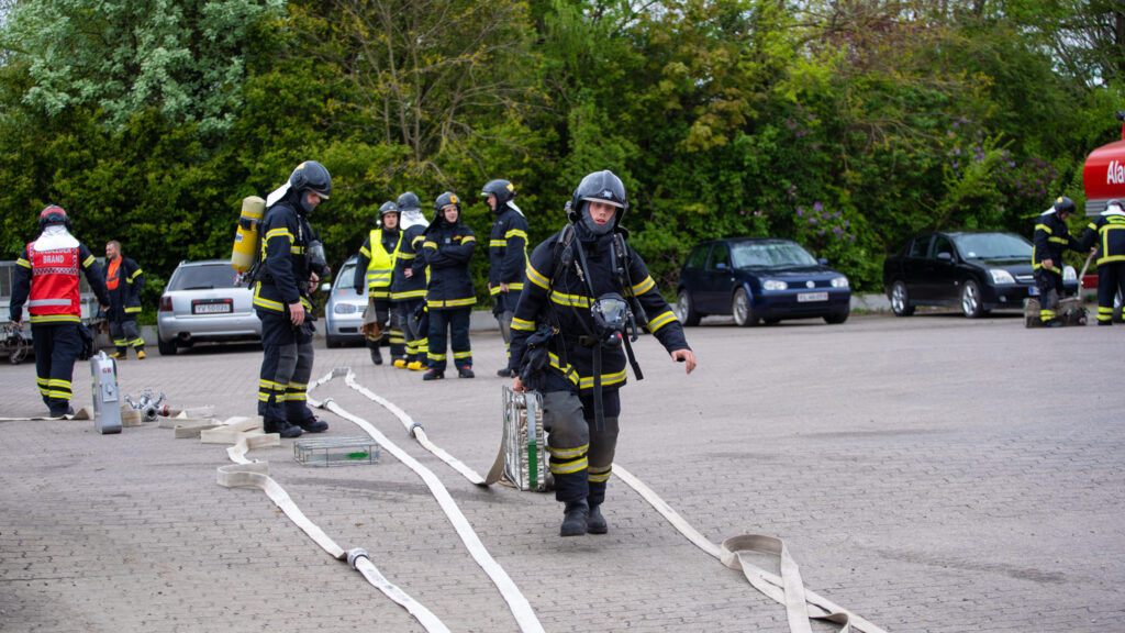 Brandøvelse. Foto: BACHs Foto