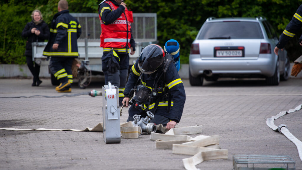 Brandøvelse. Foto: BACHs Foto