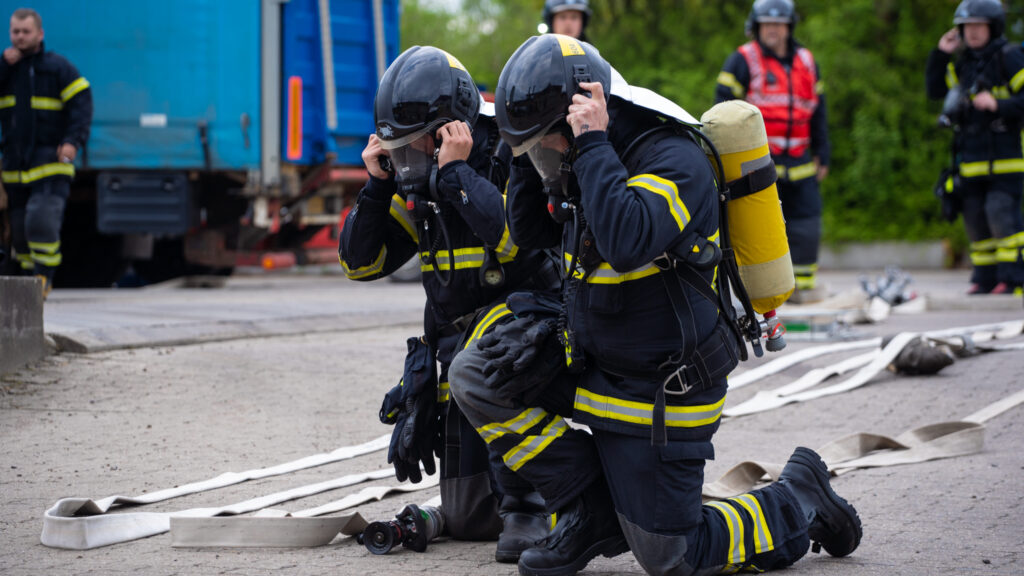 Brandøvelse. Foto: BACHs Foto