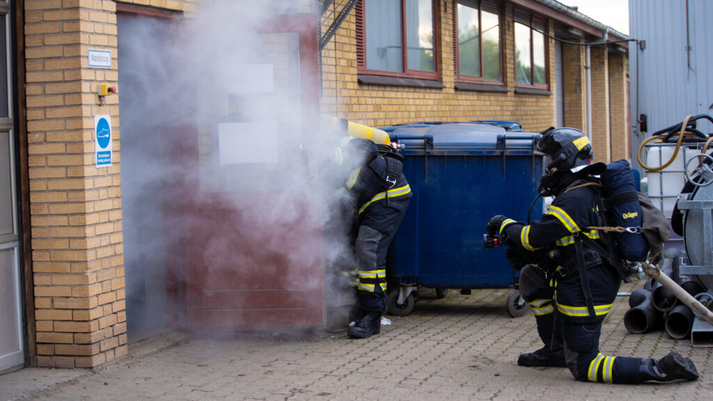 Brandøvelse. Foto: BACHs Foto