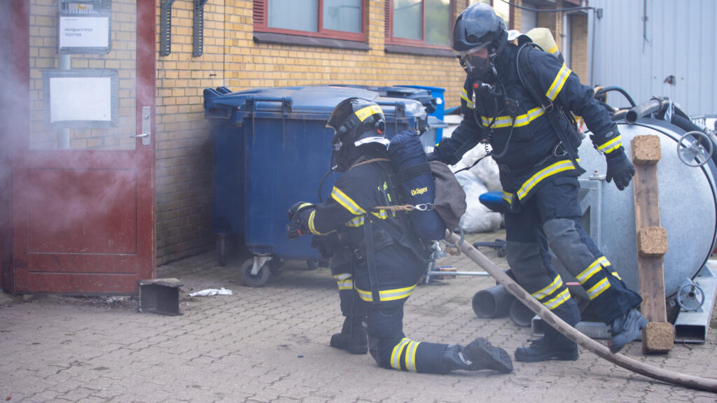 Brandøvelse. Foto: BACHs Foto