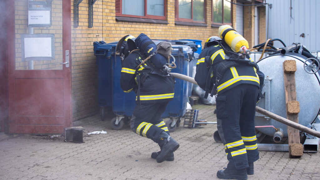Brandøvelse. Foto: BACHs Foto