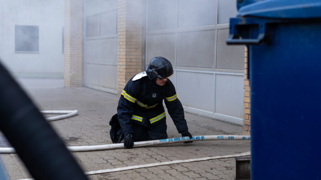 Brandøvelse. Foto: BACHs Foto