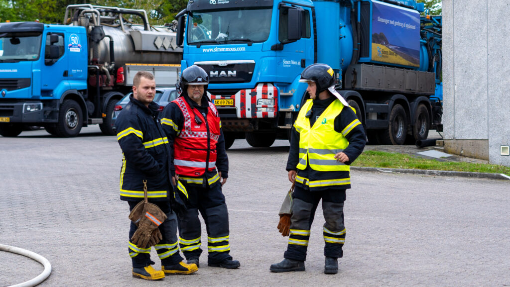 Brandøvelse. Foto: BACHs Foto