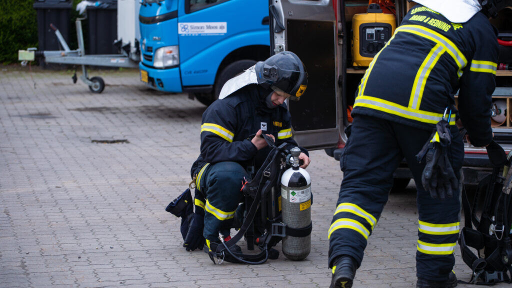 Brandøvelse. Foto: BACHs Foto