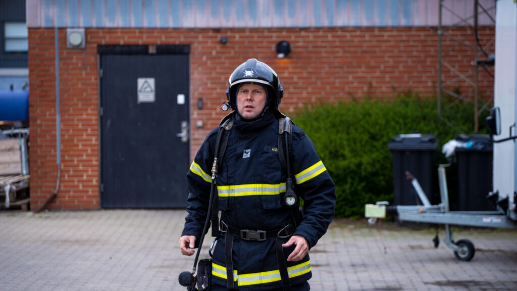 Brandøvelse. Foto: BACHs Foto