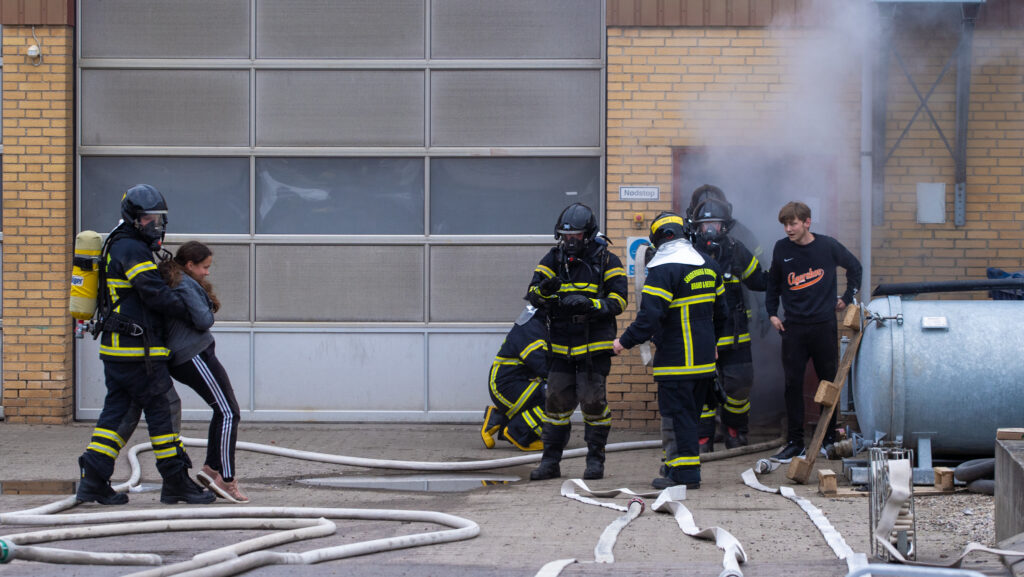 Brandøvelse. Foto: BACHs Foto