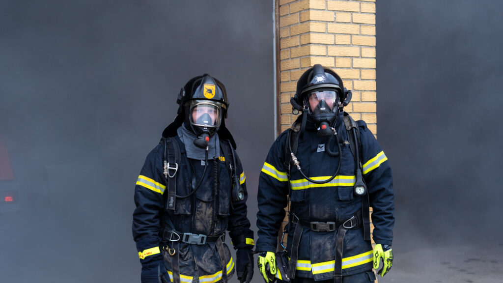 Brandøvelse. Foto: BACHs Foto