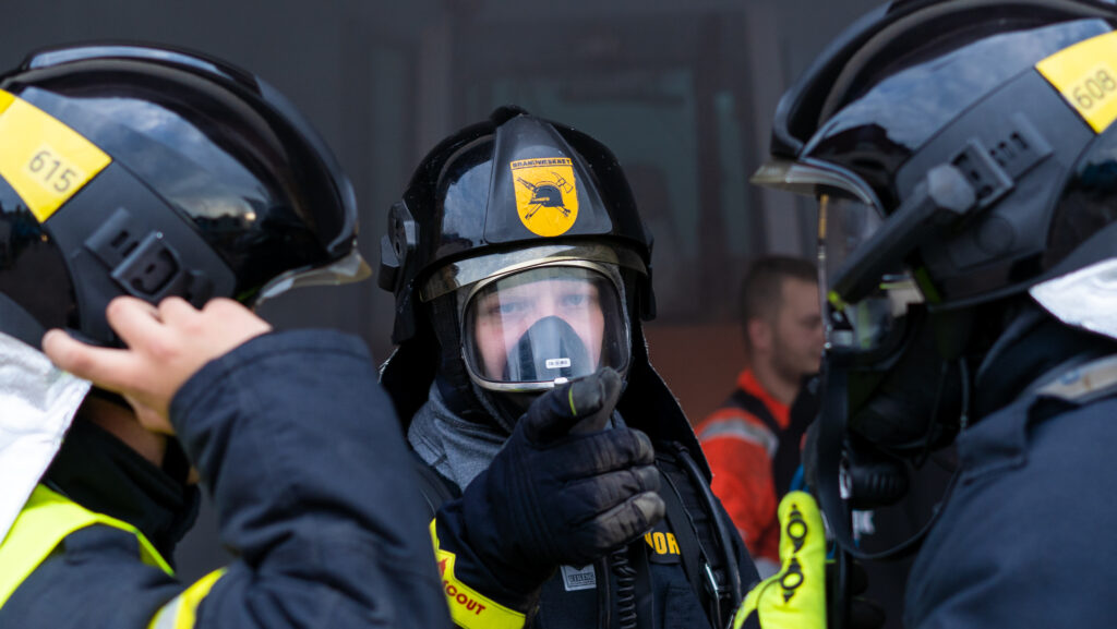 Brandøvelse. Foto: BACHs Foto