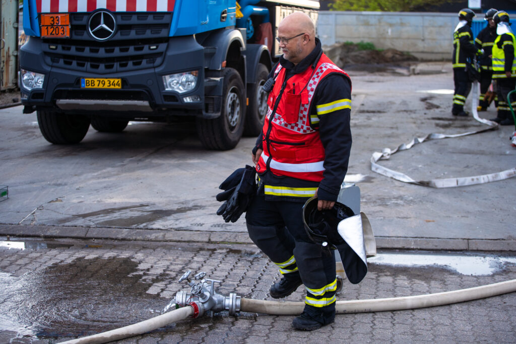 Brandøvelse. Foto: BACHs Foto