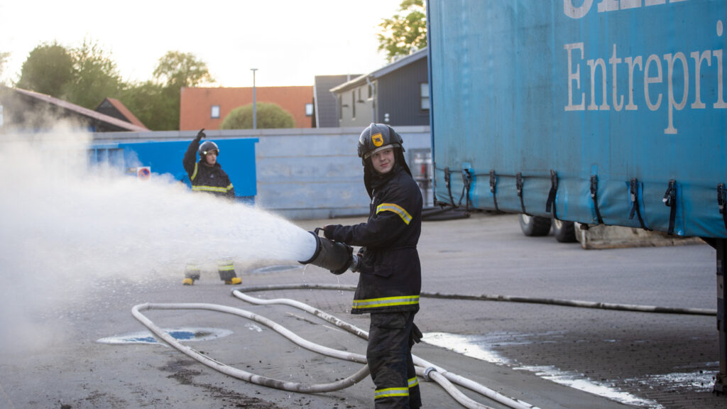 Brandøvelse. Foto: BACHs Foto
