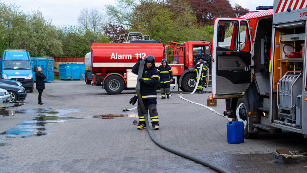 Brandøvelse. Foto: BACHs Foto