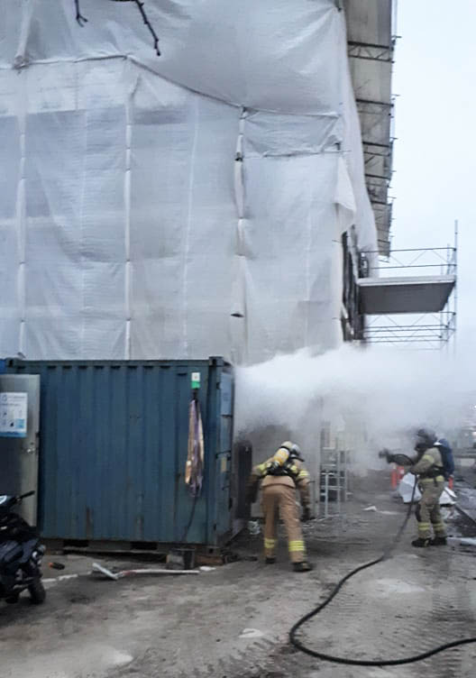 Røg fra container © SønderborgNYT