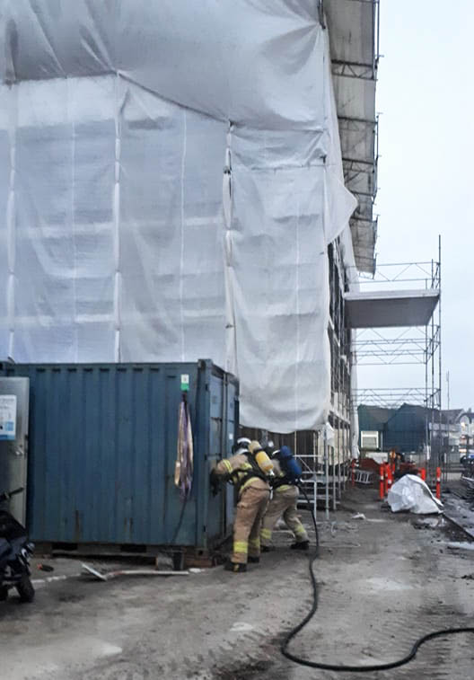 Røg fra container © SønderborgNYT