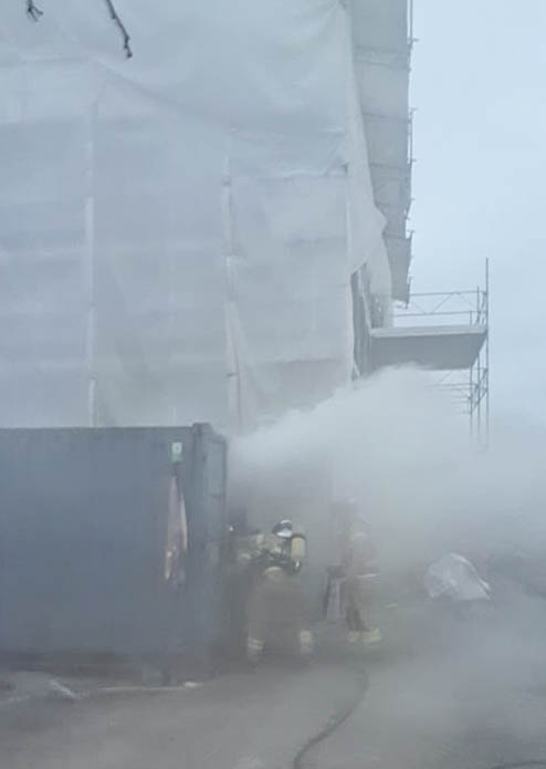 Røg fra container © SønderborgNYT