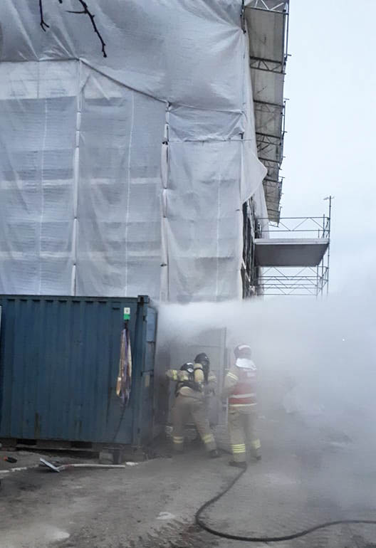 Røg fra container © SønderborgNYT