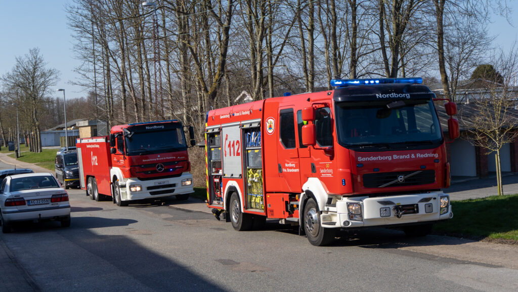 Brandindsats. Bachs FOTO