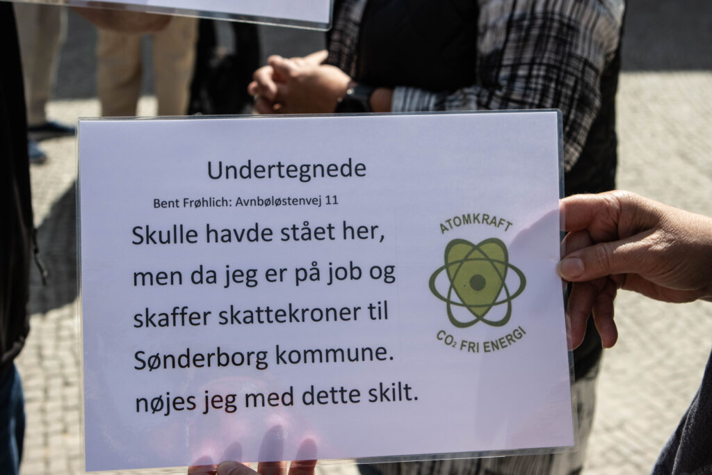 Vindmølleprotest. Foto: Ole Kæhler