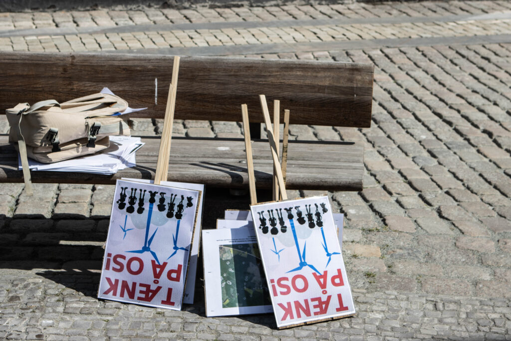 Vindmølleprotest. Foto: Ole Kæhler
