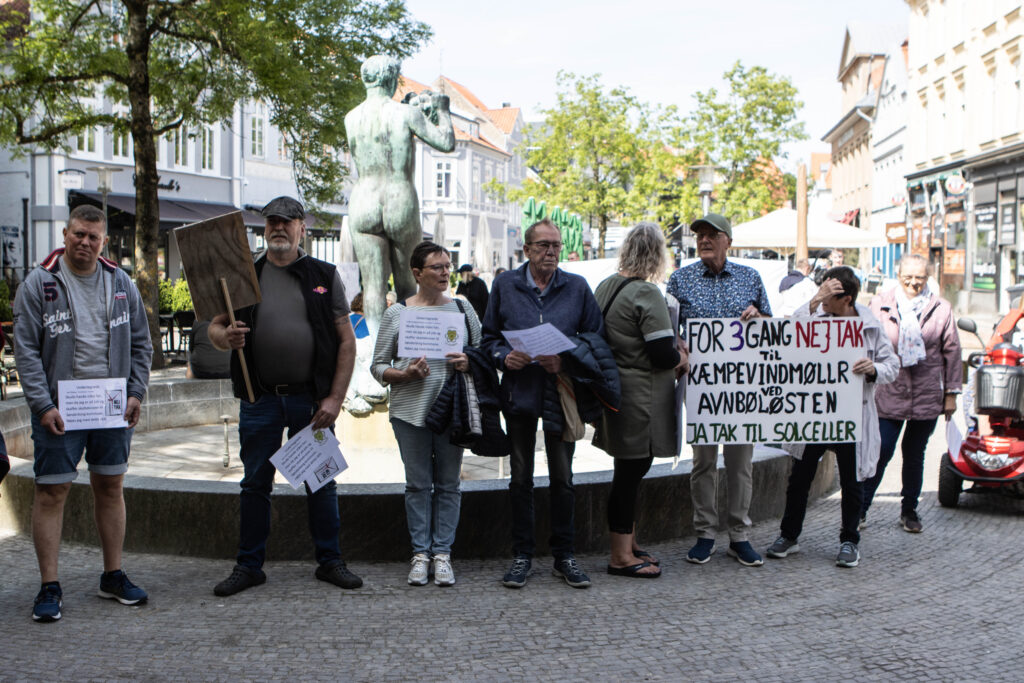 Vindmølleprotest. Foto: Ole Kæhler