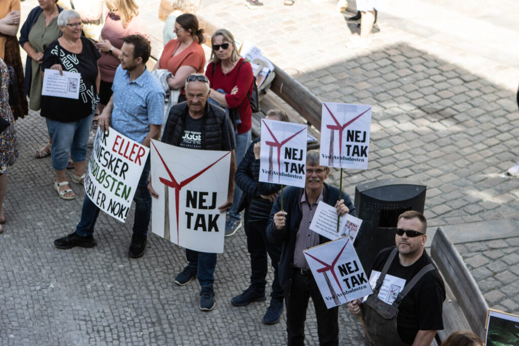 Vindmølleprotest. Foto: Ole Kæhler