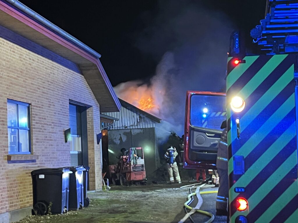 Brand i lade. KGF Foto