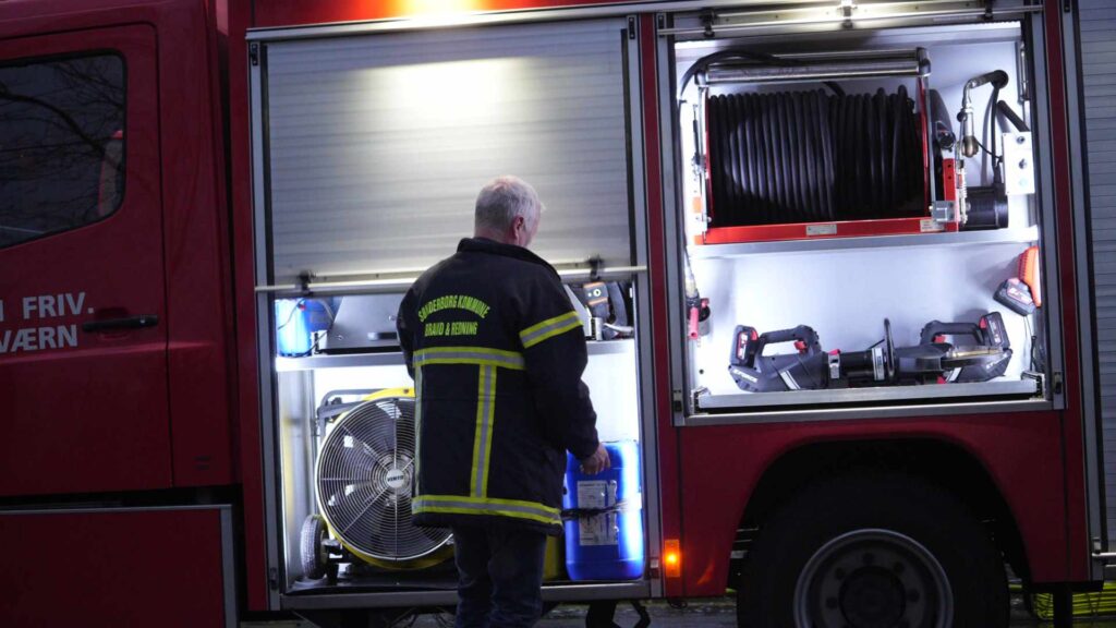 Brand ved Gråsten. Bachs Foto