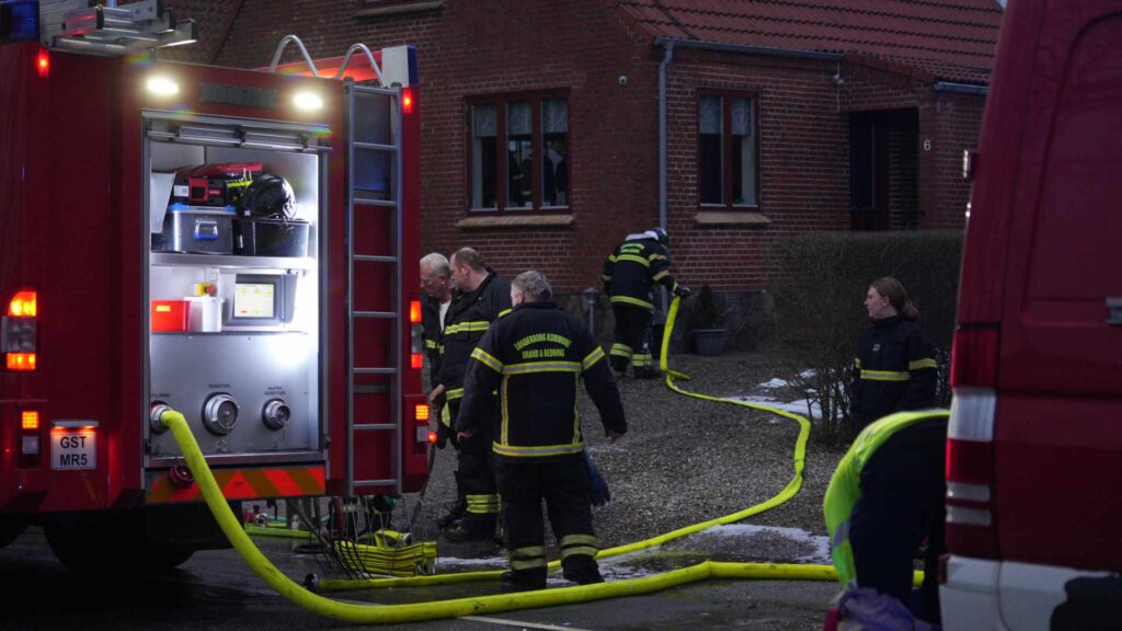 Brand ved Gråsten. Bachs Foto