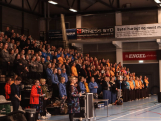 Gymnastik-fællesskab. Foto: Ole Kæhler