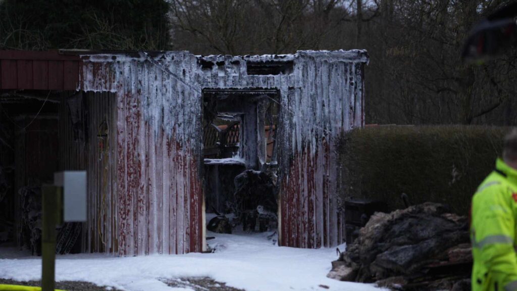 Brand ved Gråsten. Bachs Foto