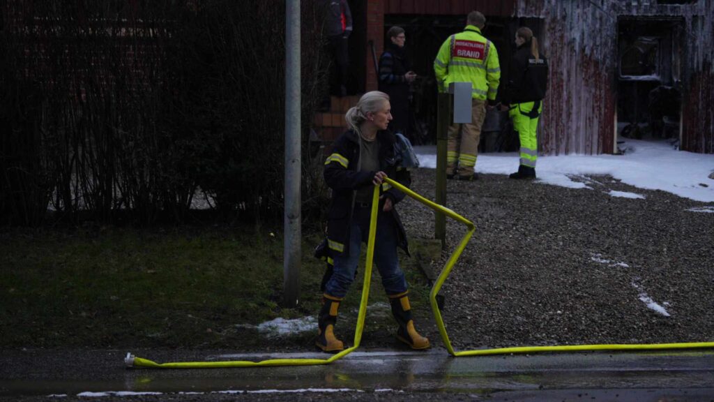 Brand ved Gråsten. Bachs Foto