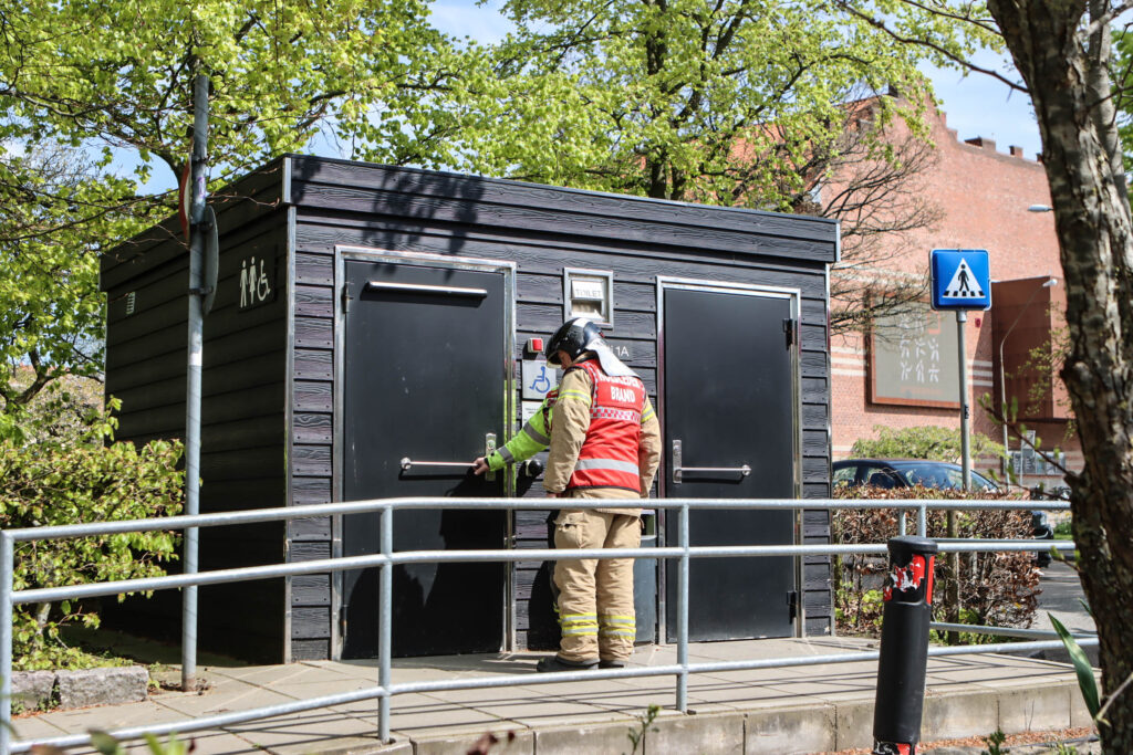 Brand på toilet. Foto: Ole Kæhler