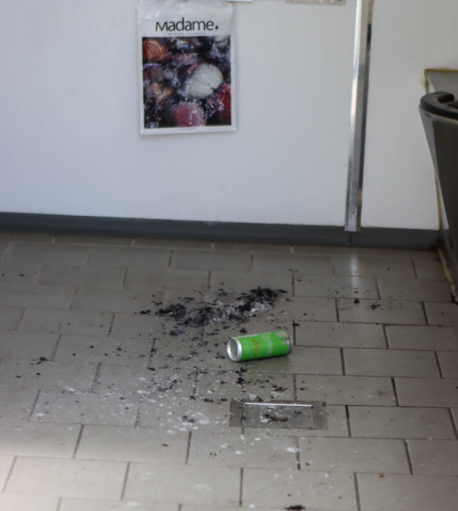 Brand på toilet. Foto: Ole Kæhler