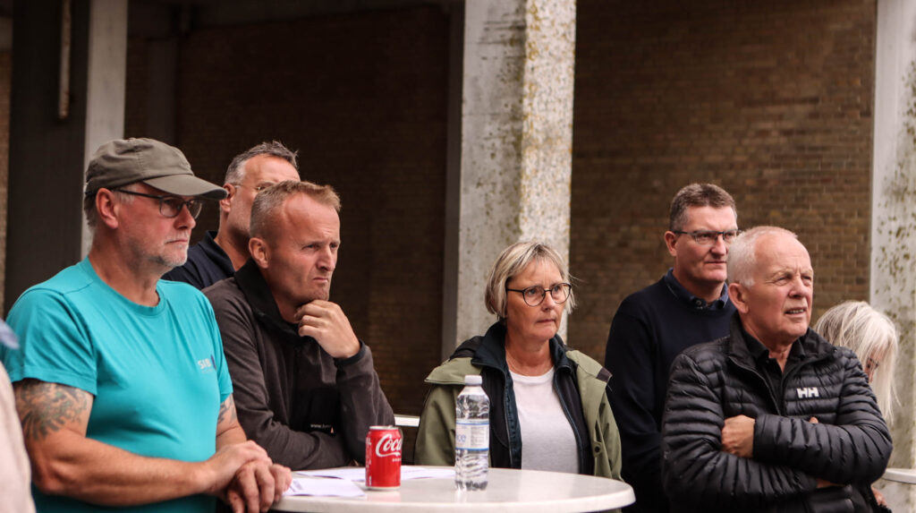 Pressemøde på havnen. Foto: Ole Kæhler