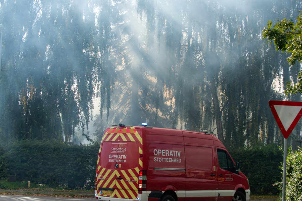 Brand i Vollerup. KGF Foto