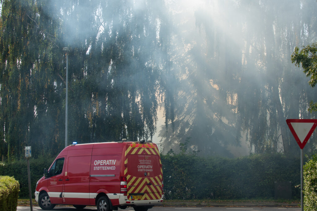 Brand i Vollerup. KGF Foto
