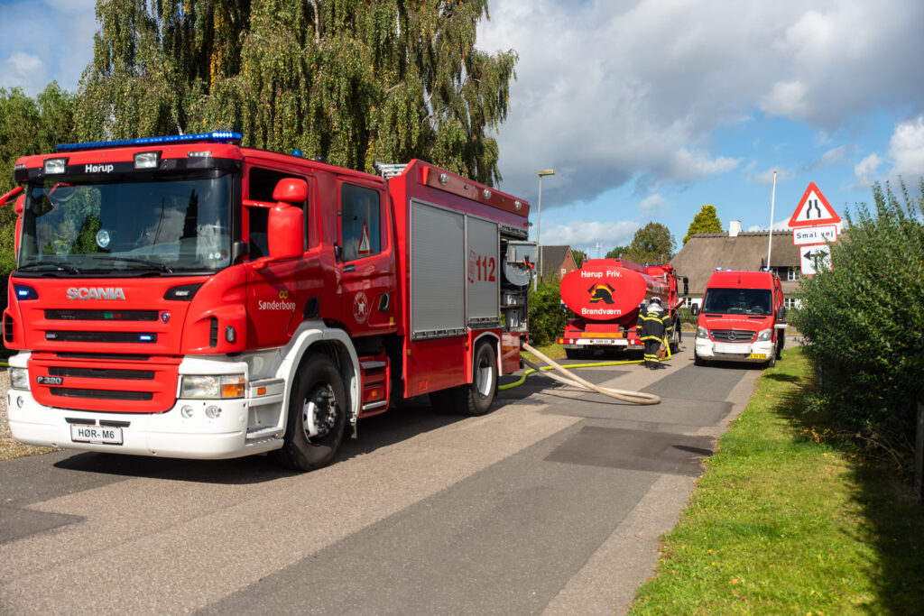 Brand i Vollerup. KGF Foto