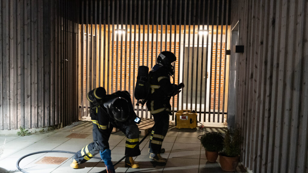 Brandøvelse. Bachs Foto
