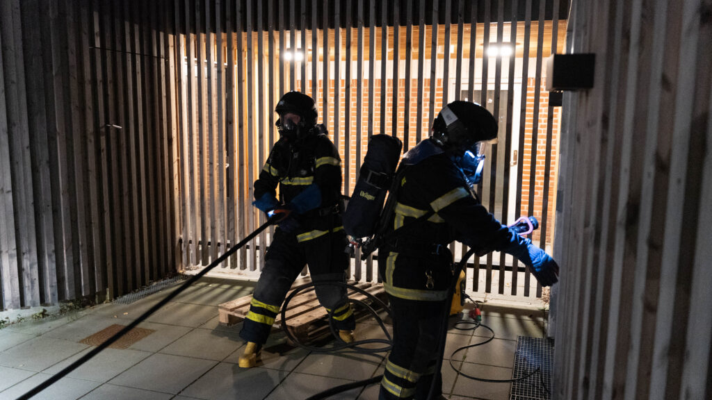 Brandøvelse. Bachs Foto