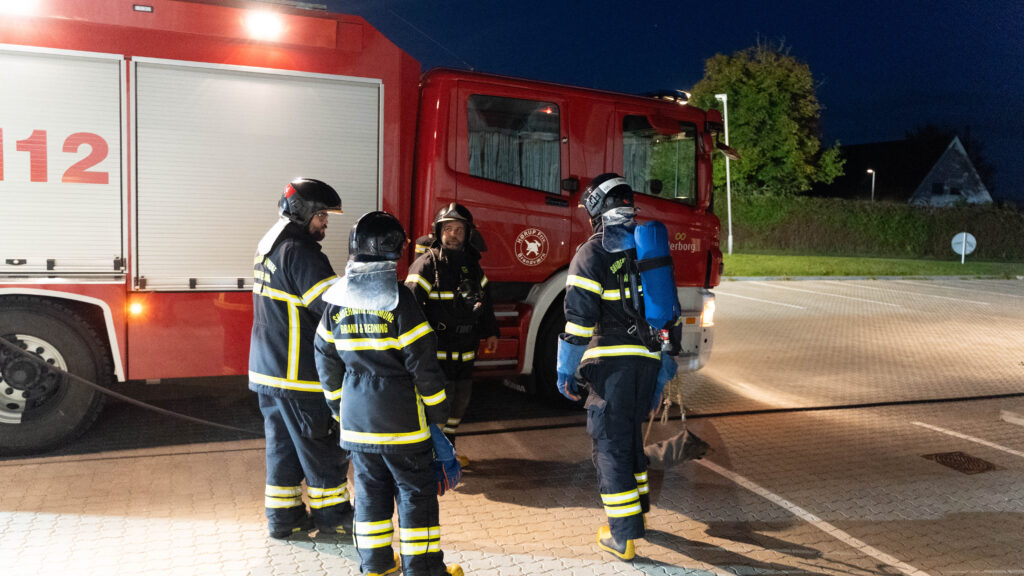 Brandøvelse. Bachs Foto