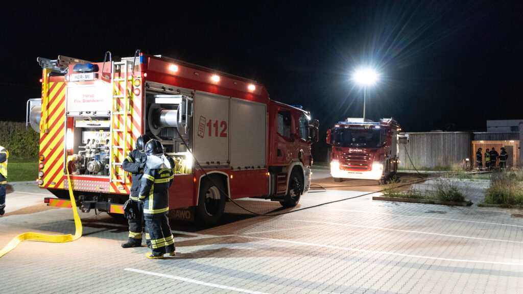 Brandøvelse. Bachs Foto