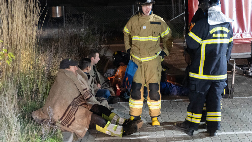 Brandøvelse. Bachs Foto