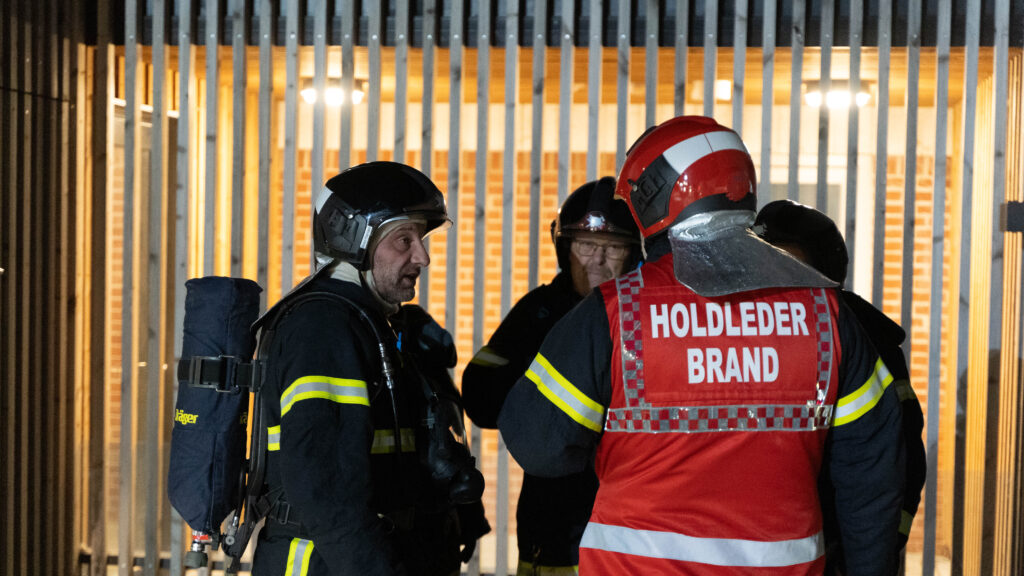 Brandøvelse. Bachs Foto