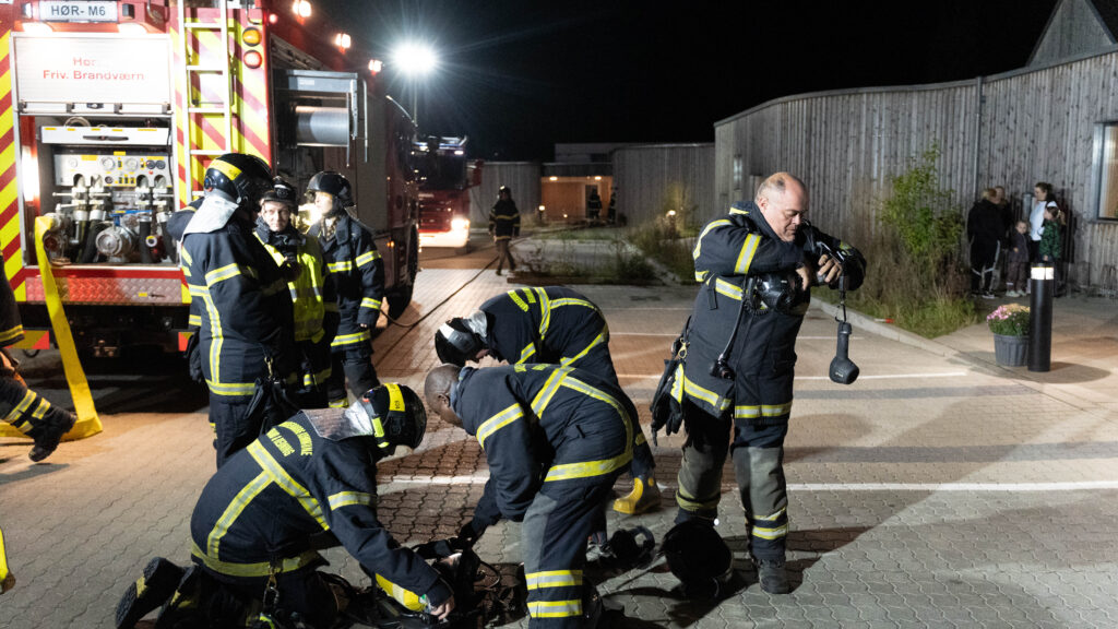 Brandøvelse. Bachs Foto